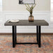 Forest Metal and Solid Distressed Dining Table by Walker Edison Default -DTYStore