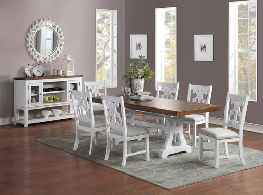 Formal White Dining Room Wooden 1pc Rectangle Dining Table w Leaf Elegant Design Furniture Default -DTYStore