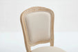 French Country Dining Chairs Set of 2, Upholstered Chairs with Fan-shaped Back, Wire drawing and carving techniques ,Disassemblable , for Living Room, Kitchen , Restaurant Use, Beige Default -DTYStore