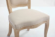 French Country Dining Chairs Set of 2, Upholstered Chairs with Fan-shaped Back, Wire drawing and carving techniques ,Disassemblable , for Living Room, Kitchen , Restaurant Use, Beige Default -DTYStore