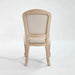French Country Dining Chairs Set of 2, Upholstered Chairs with Fan-shaped Back, Wire drawing and carving techniques ,Disassemblable , for Living Room, Kitchen , Restaurant Use, Beige Default -DTYStore