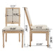French Country Dining Chairs Set of 2, Upholstered Chairs with Square Back, Wire drawing and carving techniques ,Disassemblable , for Living Room, Kitchen , Restaurant Use, Beige Default -DTYStore