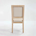 French Country Dining Chairs Set of 2, Upholstered Chairs with Square Back, Wire drawing and carving techniques ,Disassemblable , for Living Room, Kitchen , Restaurant Use, Beige Default -DTYStore