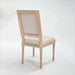 French Country Dining Chairs Set of 2, Upholstered Chairs with Square Back, Wire drawing and carving techniques ,Disassemblable , for Living Room, Kitchen , Restaurant Use, Beige Default -DTYStore