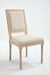 French Country Dining Chairs Set of 2, Upholstered Chairs with Square Back, Wire drawing and carving techniques ,Disassemblable , for Living Room, Kitchen , Restaurant Use, Beige Default -DTYStore