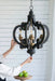French Country Wood Chandelier, 6-Light Farmhouse Pendant Light Fixture with 28' Adjustable Chain for Kitchen Foyer Hallway, Bulb Not Included Default -DTYStore