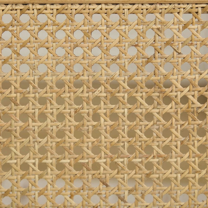 French Decor Chairs Set of 2, Louis Dining Chairs with Square Rattan Backrest and Exquisitely Carved Solid Wood Frame for Living Room, Kitchen, Restaurant,SW1779BG, Beige Default -DTYStore