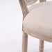 French Style Solid Wood Frame Linen Fabric Rattan Back Dining Chair,Set of 2,Cream Default -DTYStore