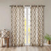Fretwork Print Grommet Top Window Curtain Panel(Only 1 Pc Panel) Default -DTYStore