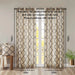 Fretwork Print Grommet Top Window Curtain Panel(Only 1 Pc Panel) Default -DTYStore