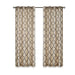 Fretwork Print Grommet Top Window Curtain Panel(Only 1 Pc Panel) Default -DTYStore