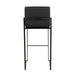 Fuji 30' Contemporary High Back Barstool in Black Steel and Black Faux Leather by LumiSource - Set of 3 Default -DTYStore