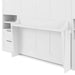 Full Size Murphy Bed Wall Bed with Closet ,Drawers and Shelves,White Default -DTYStore
