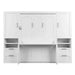 Full Size Murphy Bed Wall Bed with Closet ,Drawers and Shelves,White Default -DTYStore