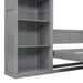 Full Size Murphy Bed Wall Bed with Shelves,Gray Default -DTYStore