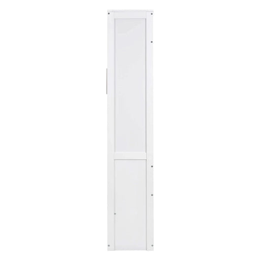 Full Size Murphy Bed Wall Bed with Shelves,White Default -DTYStore