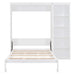 Full Size Murphy Bed Wall Bed with Shelves,White Default -DTYStore
