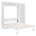 Full Size Murphy Bed Wall Bed with Shelves,White Default -DTYStore