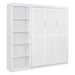 Full Size Murphy Bed Wall Bed with Shelves,White Default -DTYStore