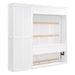 Full Size Murphy Bed Wall Bed with Shelves,White Default -DTYStore