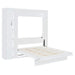 Full Size Murphy Bed Wall Bed with Shelves, Wardrobe and LED Lights,White Default -DTYStore