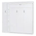 Full Size Murphy Bed Wall Bed with Shelves, Wardrobe and LED Lights,White Default -DTYStore