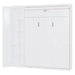 Full Size Murphy Bed Wall Bed with Shelves, Wardrobe and LED Lights,White Default -DTYStore