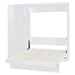 Full Size Murphy Bed Wall Bed with Shelves, Wardrobe and LED Lights,White Default -DTYStore