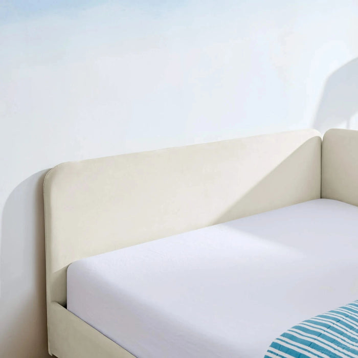 Full Size Upholstered Platform Bed Frame with 2 Storage Drawers, Adjustable Velvet Sofa Bed, Beige Default -DTYStore