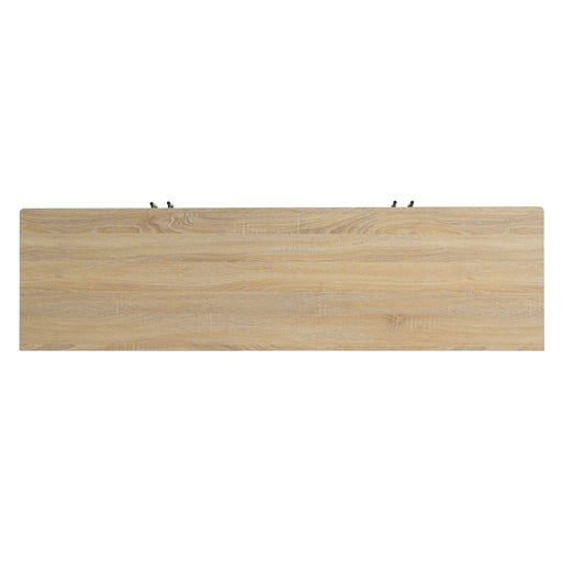 Functional 4-Door TV Cabinet – 2 Storage Spaces, Adjustable Shelves, Ideal for Living Room Organization, Natural - DTY Store