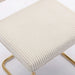 Furniture,Modern Dining Chairs with Corduroy Fabric,Gold Metal Base, Accent Armless Kitchen Chairs with Channel Tufting, Side Chairs, Set of 2, Beige Default -DTYStore