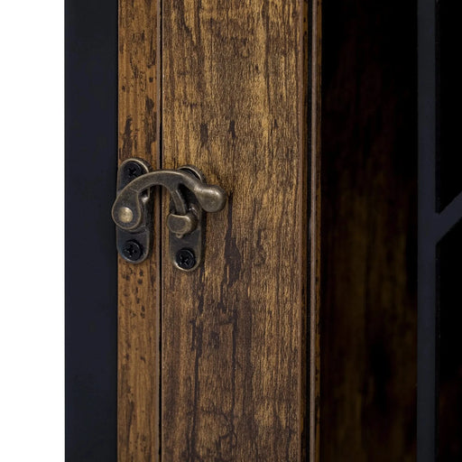 Furniture Style 2 in 1 PET FRIENDLY Dog Crate Composite Desk Hutch in Rustic Brown MDF and Steel Default -DTYStore