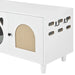 Furniture Style Cat Cabinet Cream White Cat Litter Box with Sisal Scratching Door MDF Pet Beds & Furniture, Pet Supplies, searchfilter_Pet Supplies| DTY Store