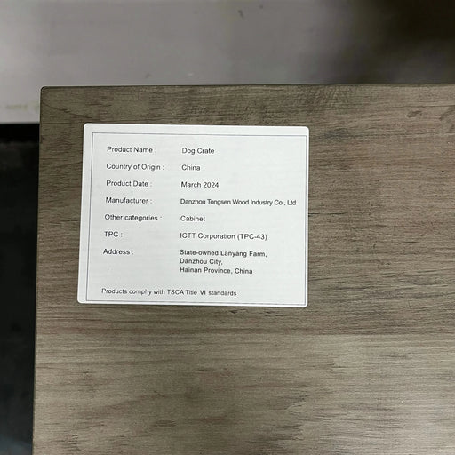 Furniture Style Dog Crate Side Table on Wheels with Double Doors and Lift Top.Grey,38.58''w x 25.5''d x 27.36''h. Default -DTYStore