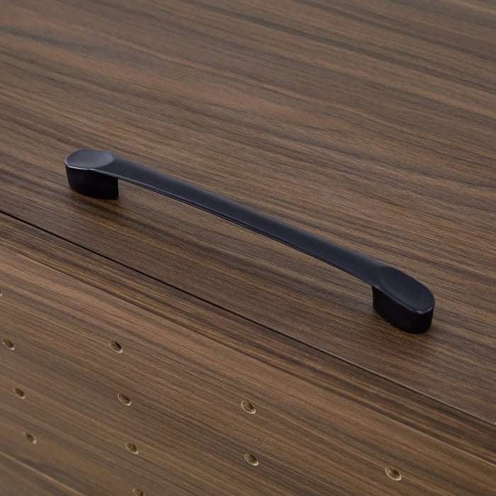 Furniture Style Multi-use Cat Litter Box House with Storage Walnut Particle Board MDF Default -DTYStore