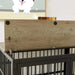 Furniture style dog crate wrought iron frame door with side openings, Grey, 43.3''W x 29.9''D x 33.5''H. Default -DTYStore