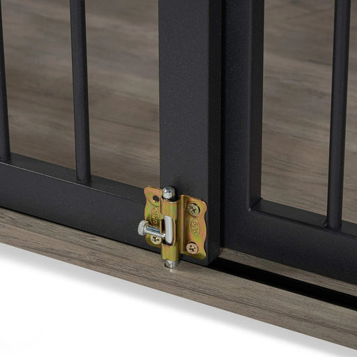 GO 44'' Heavy Duty Large Dog Crate Furniture for Large Medium Dog with Lockable Wheels, Wooden Dog Crate Dog Kennel, End Table Crate with Double layer storage, Gray Default -DTYStore