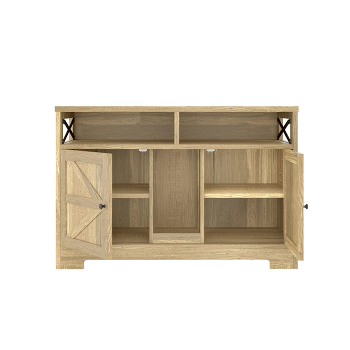 GO Cat Litter Box Enclosure for 2 Cats, Double Hidden Litter Box Furniture Cat Washroom, Farmhouse Indoor Cat House End Table, Brown Default -DTYStore