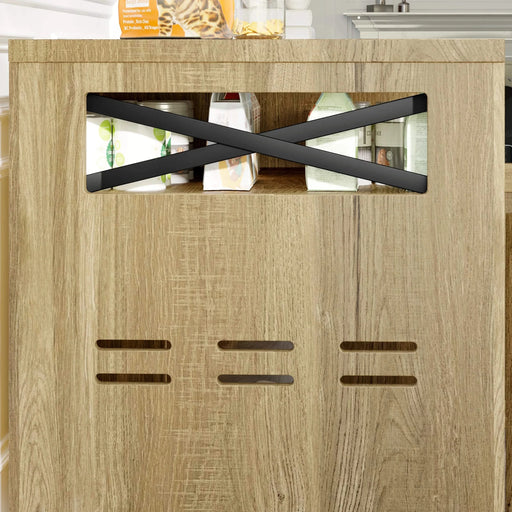 GO Cat Litter Box Enclosure for 2 Cats, Double Hidden Litter Box Furniture Cat Washroom, Farmhouse Indoor Cat House End Table, Brown Default -DTYStore