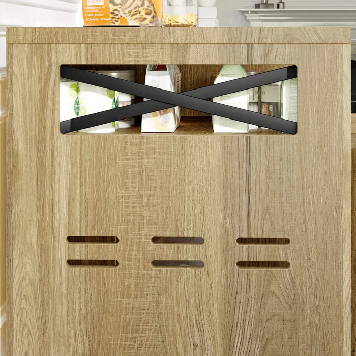 GO Cat Litter Box Enclosure for 2 Cats, Double Hidden Litter Box Furniture Cat Washroom, Farmhouse Indoor Cat House End Table, Brown Default -DTYStore