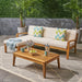 GRENADA L Shape 3pcs Acacia Sectional Patio Sofa Set Default -DTYStore