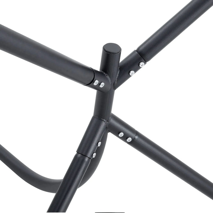 GRHeavy-Duty Iron Hanging Chair with Wicker Weave – Single Person Swing for Indoor/Outdoor (Gray) Default -DTYStore