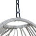 GRHeavy-Duty Iron Hanging Chair with Wicker Weave – Single Person Swing for Indoor/Outdoor (Gray) Default -DTYStore