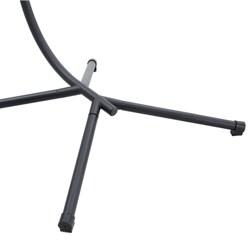 GRHeavy-Duty Iron Hanging Chair with Wicker Weave – Single Person Swing for Indoor/Outdoor (Gray) Default -DTYStore