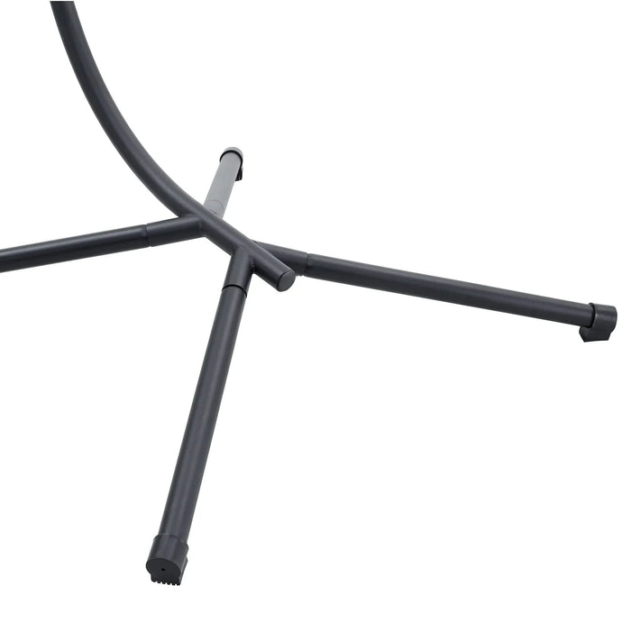 GRHeavy-Duty Iron Hanging Chair with Wicker Weave – Single Person Swing for Indoor/Outdoor (Gray) Default -DTYStore