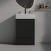 Gada-20F-312 Gada 20' Striped Matt Black Bathroom Vanity WITHOUT Sink, Freestanding Bathroom Cabinet for Modern Bathroom, KD Default -DTYStore