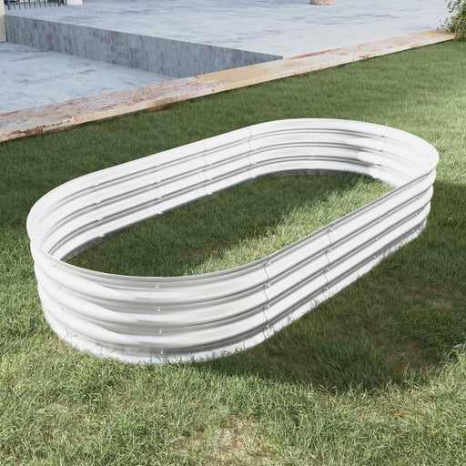 Galvanized Raised Garden Bed Kit, Heavy Duty, Rust-Resistant, 6x3x1ft, Silver Default -DTYStore