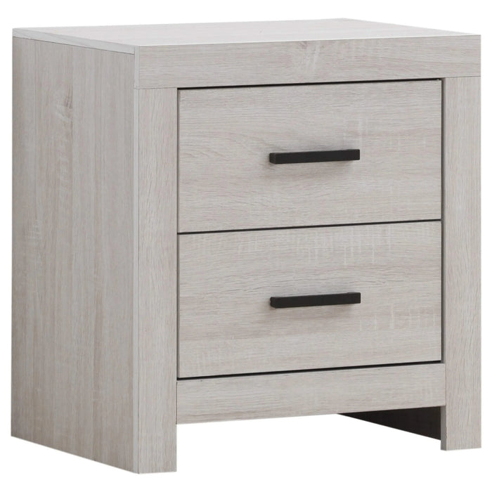 Geary White 4-piece Panel Bedroom Set with 2 Nightstands and Dresser Default -DTYStore