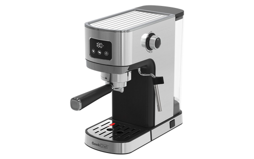Geek Chef Espresso Machine, Cappuccino & Latte Machine with ESE POD Filter & Milk Frother Steam Wand, Accurate Temperature & Time Control, Compact Coffee Machine for Home,Stainless Steel Default -DTYStore