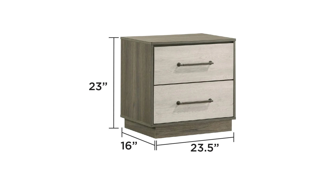 Gem Modern Style 4 Pc Queen Bedroom Set Made with Wood in Beige & Brown Default -DTYStore